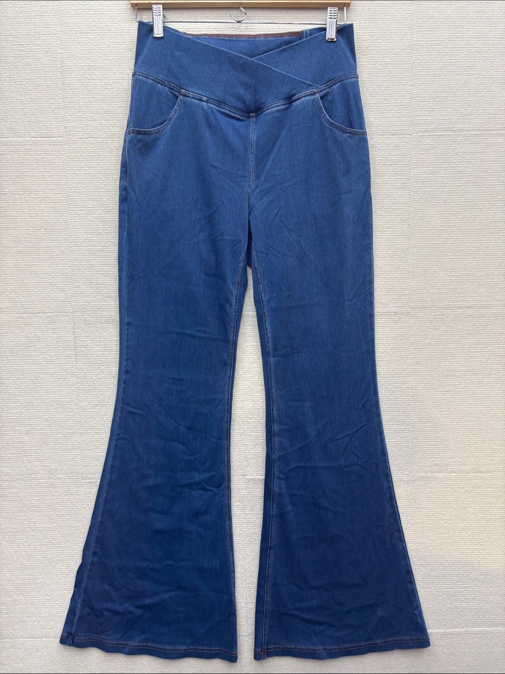 Halara | large tall Women’s Dark Blue Flared Jeans - Comfortable High Waist